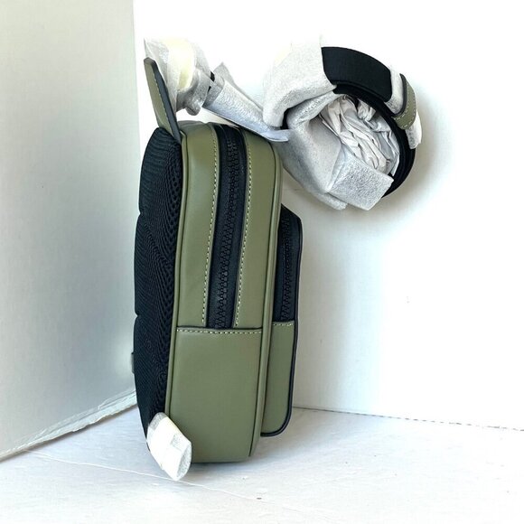 Coach Racer Sling Pack Army Green Leather Small Crossbody Shoulder Bag CU252 ORG - Picture 8 of 12
